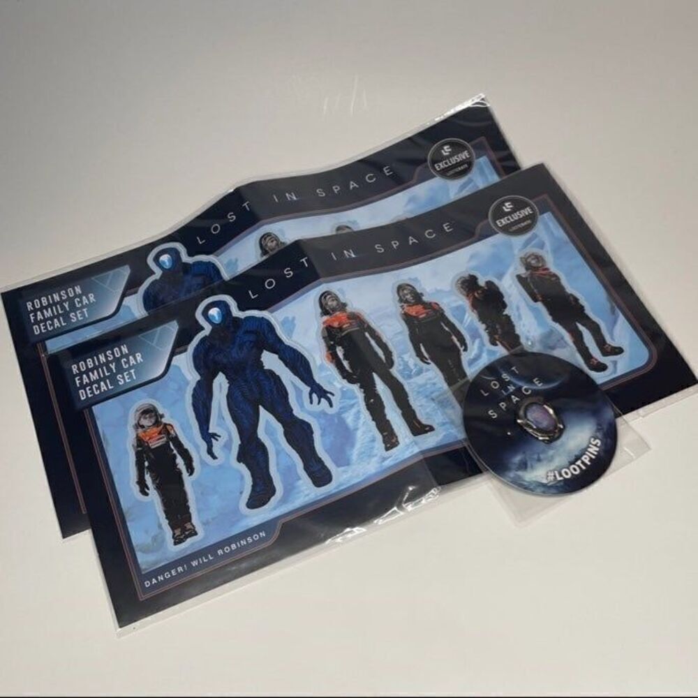 Lost in Space Bundle Robinson Family Car Decals and Pin